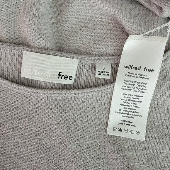 Wilfred‎ Free Gray Pullover Dress SIze Small Pockets Soft Stretch Short Sleeve - Picture 5 of 7
